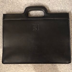 Vintage navy Celine briefcase